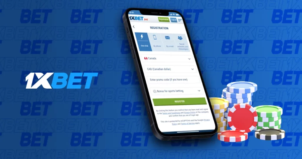 Registration at 1xBet Malaysia via mobile app