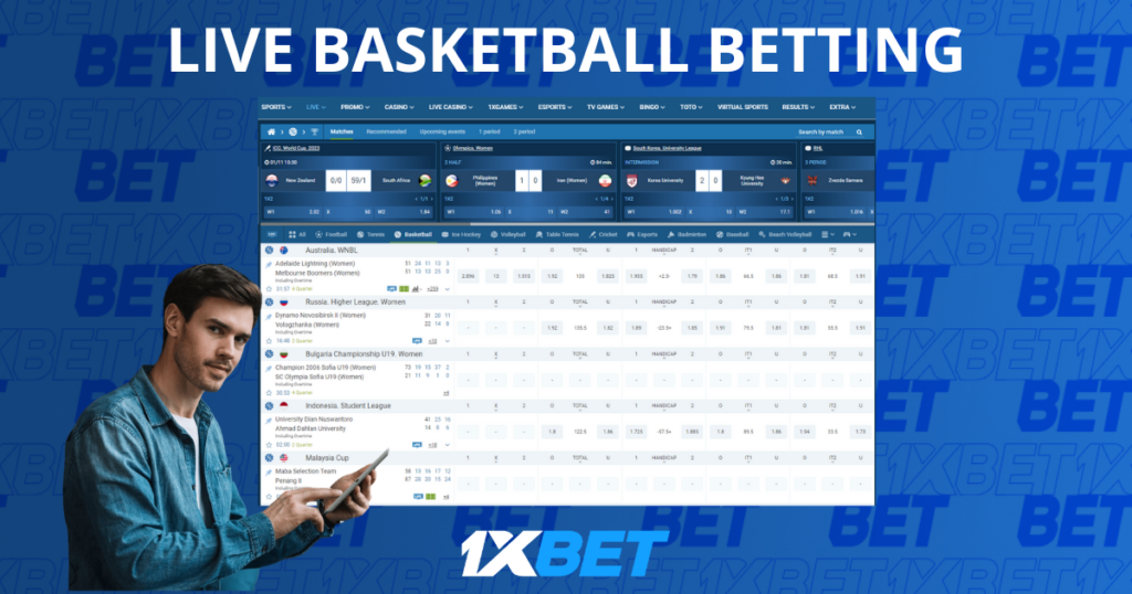 Live Basketball Betting Options at 1xBet