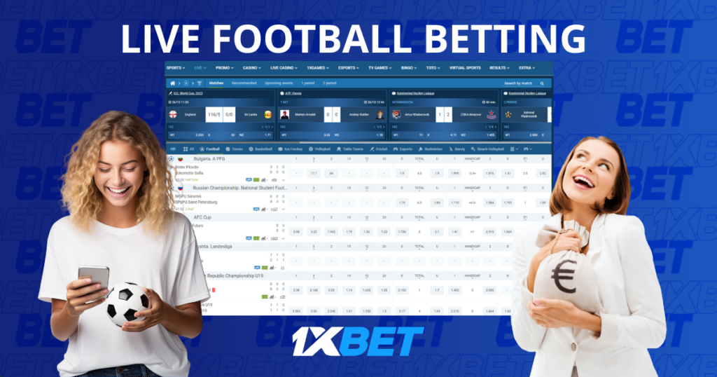 Live Football Betting at 1xBet