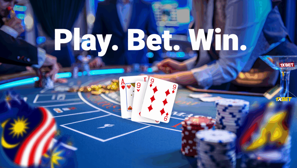 1xBet Malaysia card game table