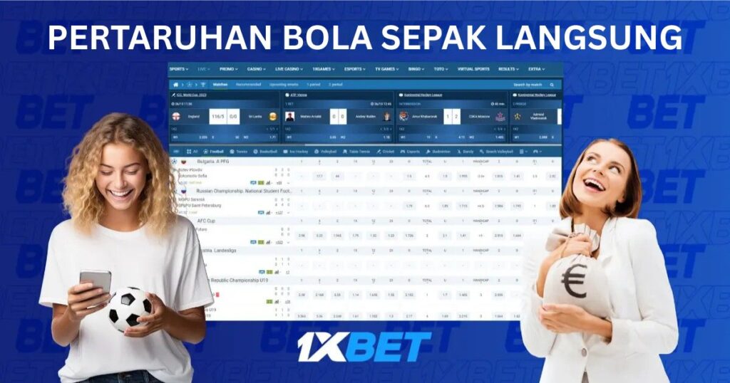 Pertaruhan Bola Sepak Langsung di 1xBet