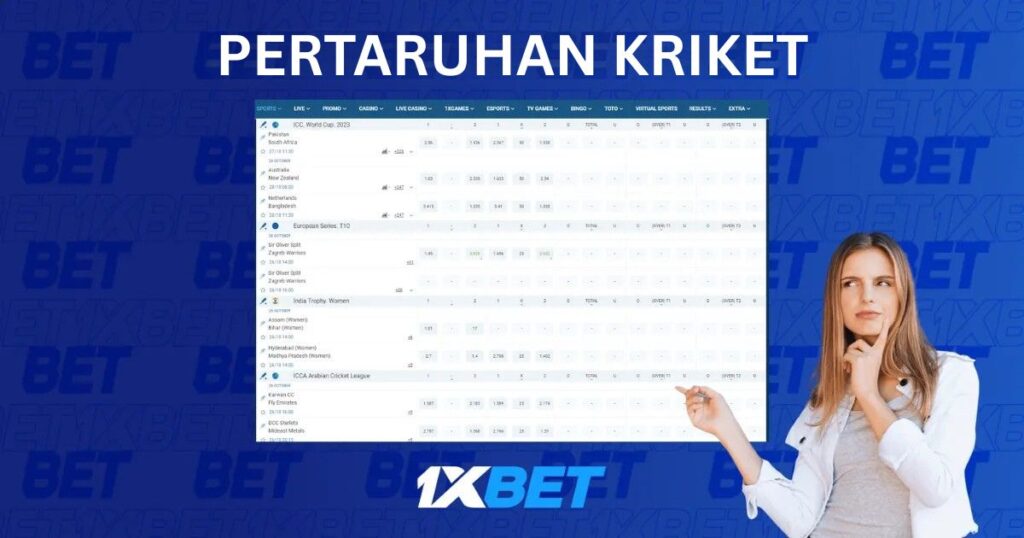 Kriket Profesional di 1xBet
