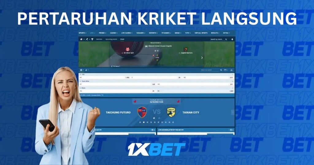 Pertaruhan Kriket Langsung di 1xBet